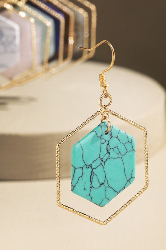 Hexagon Natural Stone Turquoise