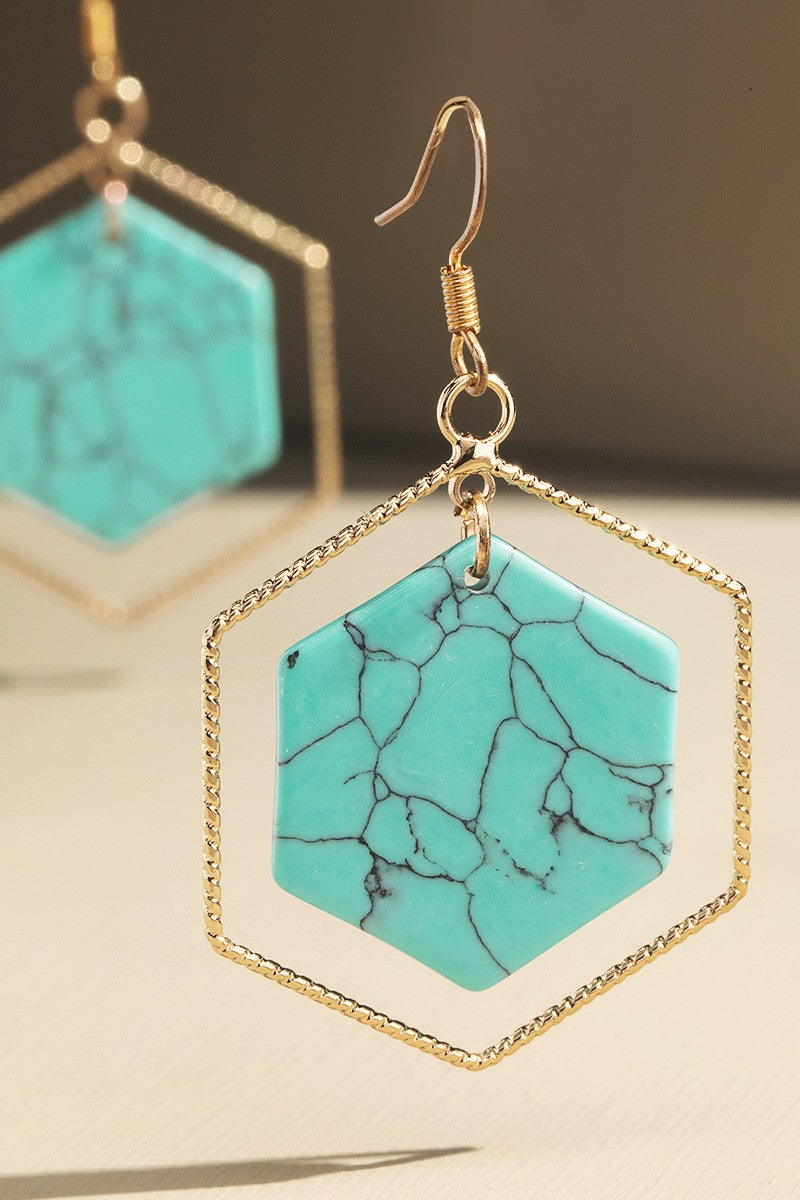 Hexagon Natural Stone Turquoise